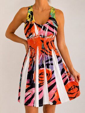 WURL Topical Fit & Flare Sundress with Crochet Racerback Size Small